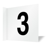 Semn de culoare proiectat numărul 3 fata verso