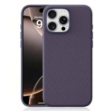 Husa compatibila cu iPhone 16 Pro, MagSafe, Design Woven, Soft Touch, Antisoc, Mov