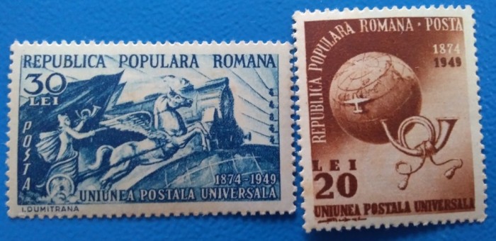 ROMANIA 1949-LP 255 -Aniv 75 ani-'UPU''- Serie -MNH ROMANIA 1949-LP 255 -Aniv 75 ani-'UPU''- Serie -MNH