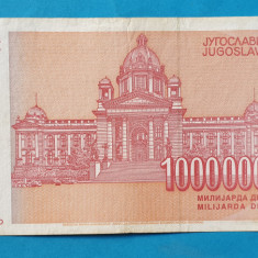 1.000.000.000 Dinari anul 1993 Bancnota Iugoslavia 1 MILIARD - Jugoslavije