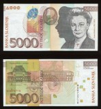 SLOVENIA █ bancnota █ 5000 Tolarjev █ 2004 █ P-33b █ UNC █ necirculata