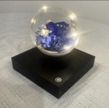 Lampa magnetica Plutitoare Ghiveci Ornamental, Elegant, Rotativ floare Albastra