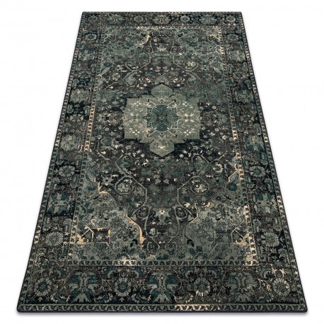 Covor de l&acirc;nă Polonia Dukato Ornament iron verde, 235x350 cm