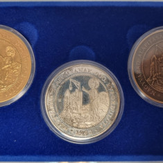 Szent Laszlo Nagyvarad Oradea set medalii de argint, bronz și cupru aurit 1992