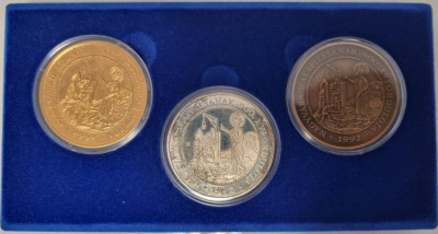 Szent Laszlo Nagyvarad Oradea set medalii de argint, bronz și cupru aurit 1992 foto