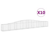 Cumpara ieftin Cosuri gabion arcuite 10 buc, 400x30x40/60 cm, fier galvanizat
