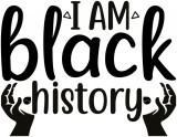 Cumpara ieftin Sticker decorativ, I am black history, Negru, 76 cm, 7408ST, Oem