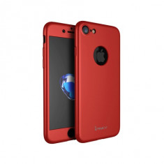 Husa iPhone 7 - iPaky protectie 360 Grade Rosie + Folie Sticla foto
