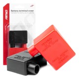 Set capace borne baterie; cauciuc, set 2 buc. Negru + Rosu, AMIO AutoDrive ProParts