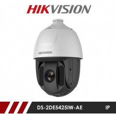 Camera supraveghere Hikvision Ultra HD IP Speed Dome DS-2DE5425IW-AE, 4 MP, IR 150 m, 4.8 - 120 mm, 25x + suport card microSD foto