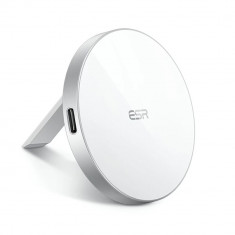 Incarcator Wireless Compatibil MagSafe cu Suport, ESR HaloLock, White