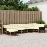Cumpara ieftin Set de canapele de exterior 7 buc. 7-Locuri Natural si Crem