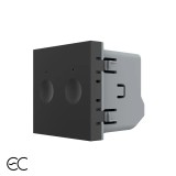 Cumpara ieftin Modul &icirc;ntrerupator dublu Zigbee cu touch Livolo, negru, smart