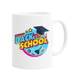 Cana alba personalizata welcome back to school, INOVATIX&reg;. 330ml, Oem