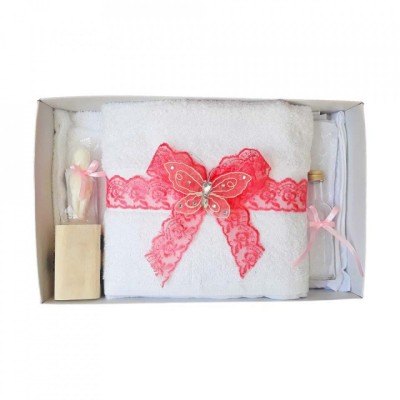 Trusou botez dantela corai si fluturas Denikos&amp;reg; 416 foto