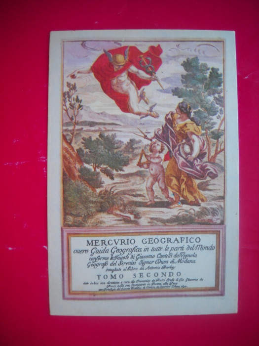 HOPCT 43585 MERCURIO GEOGRAFICO ROMA 1692-BIBLIOTECA URECHEA GALATI-NECIRCULATA