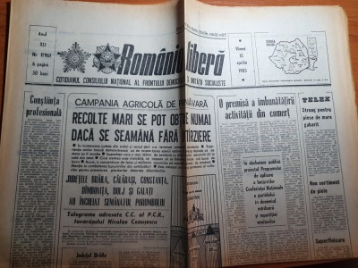 romania libera 15 aprilie 1983- articol filipesti de padure foto