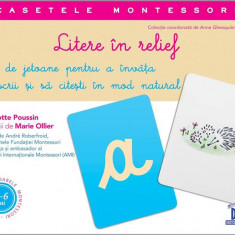 Litere în relief. Casetele Montessori - Hardcover - Charlotte Poussin - Didactica Publishing House