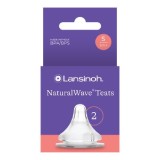 Tetina cu flux lent, 2 bucati, Lansinoh
