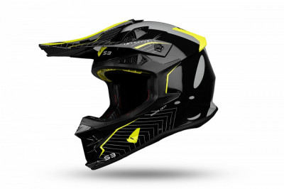 Casca enduro/ATV Ufo Intrepid, gri/negru/galben neon , marimea XL Cod Produs: MX_NEW HE155XL foto