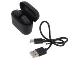 Căști fără fir negre USB C cu microfon 20Hz-20kHz