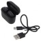 Căști fără fir negre USB C cu microfon 20Hz-20kHz