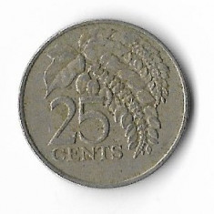 Moneda 25 cents 1981 - Trinidad Tobago