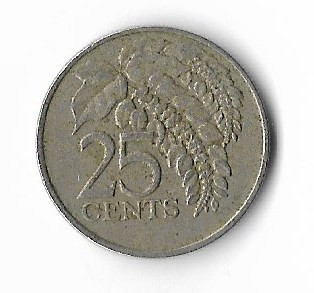 Moneda 25 cents 1981 - Trinidad Tobago foto