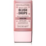 Makeup Revolution Bright Light Blush Drops fard de obraz lichid culoare Pink Rosie 23 ml