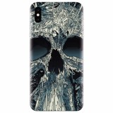 Husa silicon pentru Apple Iphone X, Abstract Skull Artwork Illustration