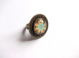 inel sticla cu mandala 32929