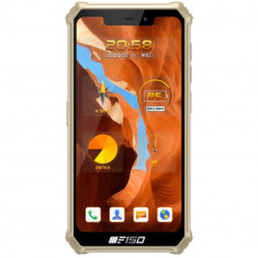Telefon mobil F150 B2021 Gold, 4G, U-Notch 5.86", 6GB RAM, 64GB ROM, Android 10, Helio G25 OctaCore, NFC, IP68, 8000mAh, Dual SIM