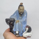 Bibelou portelan chinezesc vechi, vintage - Chinez cu gasca - marcat