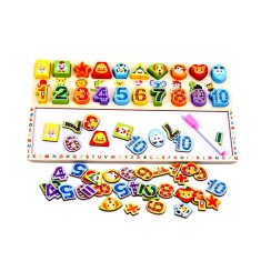 Joc educativ Forme geometrice si cifre, 3 in 1, Matematica distractiva, TT007