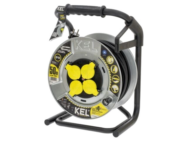 Prelungitor alimentare KEL 3x1,5mm2 4 prize 50m 16A negru