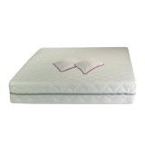 Cumpara ieftin Set Saltea ortopedica, Terra Standard Spring Comfort 140x200x26cm, cu plasa de arcuri Bonell, husa detasabila tricot, hipoalergenica, fermitate mediu