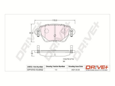 Dr!ve+ DP1010.10.0852 set placute frana,frana disc foto