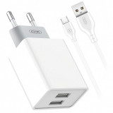 Incarcator retea USB 2.4A cu cablu Micro USB Cod:XO-L65-NB103B