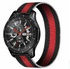 Curea Milanese 22mm Neagra/Rosie Samsung Gear S3/Galaxy Watch 3 46mm/Huawei GT/GT2, Metalica Magnetica Quick-Release
