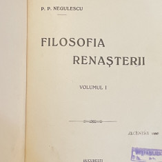 Filosofia renasterii - P. P. Negulescu (1910)