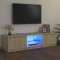 vidaXL Comodă TV cu lumini LED, stejar sonoma, 140x40x36 cm 804295