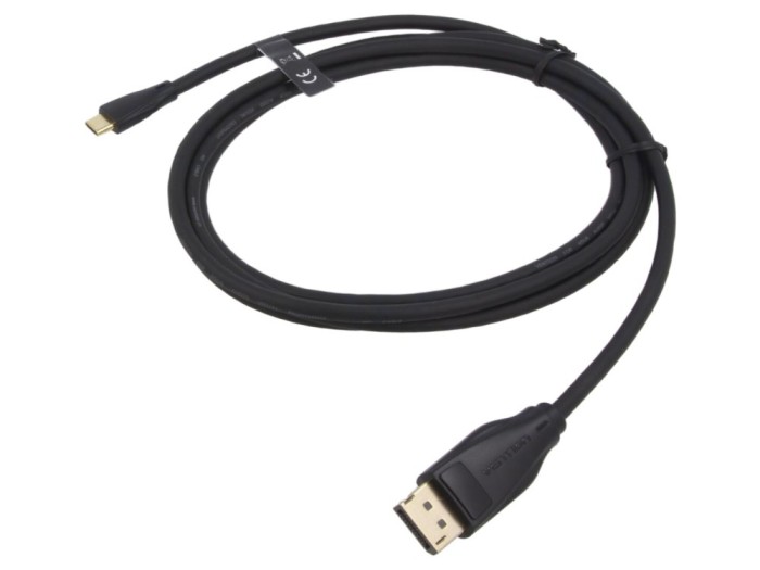 Cablu adaptor DisplayPort USB C aurit 2m