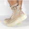 Ghete/Bocanci bej piele naturala dama/dame/femei (cod SG03)