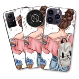 Husa Apple iPhone 7 Plus / 8 Plus Silicon Gel Tpu Model Girl Fashion School