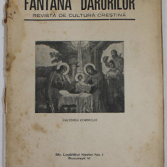 FANTANA DARURILOR , REVISTA DE CULTURA CRESTINA , ANUL III , NR. 10 , DECEMBRIE 1931