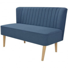 Canapea cu material textil, 117 x 55,5 x 77 cm, albastru foto