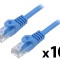 Patch cord U/UTP 5e 0,5m CCA PVC albastru 26AWG