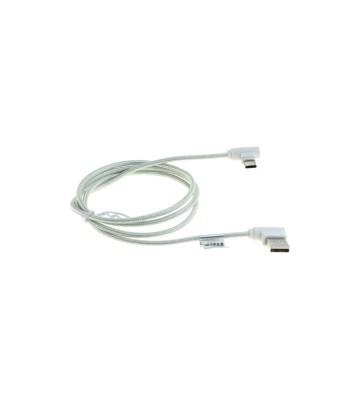 1m Cablu de date USB TIP C (USB-C) la USB conector la 90 de grade-Culoare Alb foto