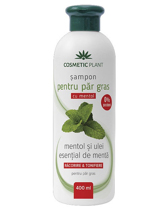 Sampon pentru Par Gras cu Mentol 400ml Cosmetic Plant