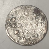 Germania Brandenburg-Prusia 6 pfennig 1676 argint Frederic William